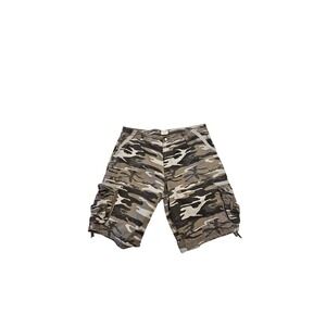 Blue Planet Mens Camo Cargo Shorts Grey Black White Camouflage Utility Size‎ 40